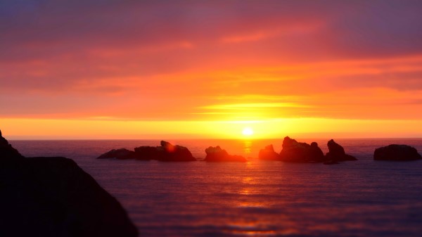 Sunset Sun Rocks G Wallpaper