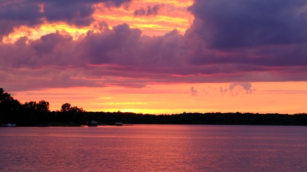 Sunset Water Waves Image Wallpaper