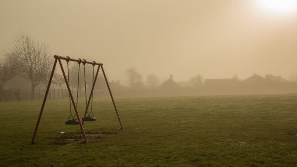 Swings Fog Sunrise Wallpaper