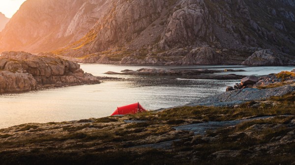 Tent Camping Rocks Wallpaper