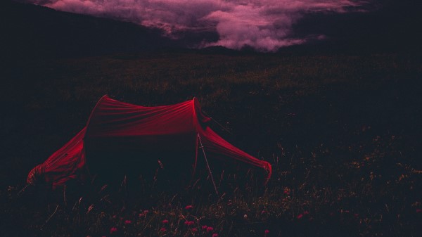 Tent Camping Sunset Wallpaper