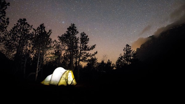 Tent Starry Sky Camping Wallpaper