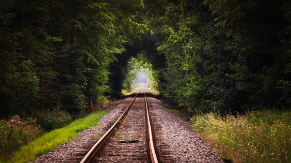 Train Track Wide Wallpaper