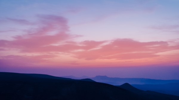 Valley Clouds Sunset wallpaper
