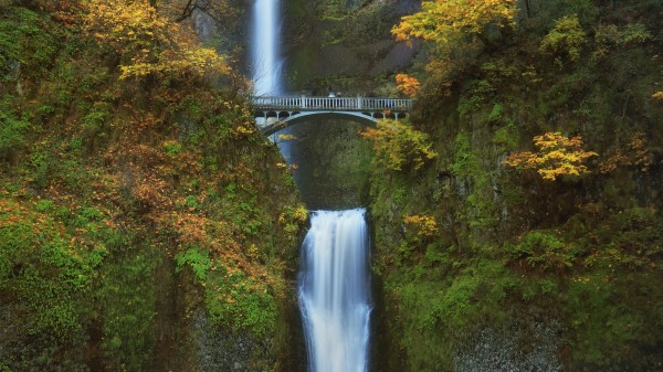 Waterfall Bridge Rock Wallpaper