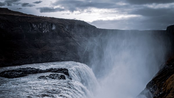 Waterfall Cliff Rock G Wallpaper