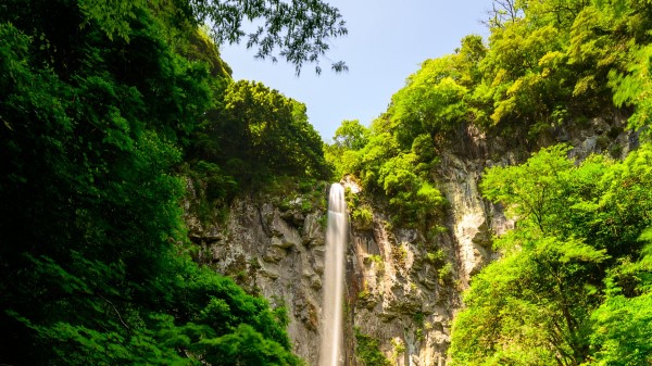 Waterfall Cliff Rock H wallpaper