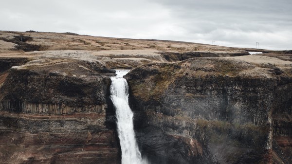 Waterfall Cliff Stone Image wallpaper