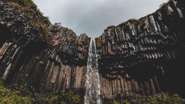 Waterfall Cliff Stone wallpaper