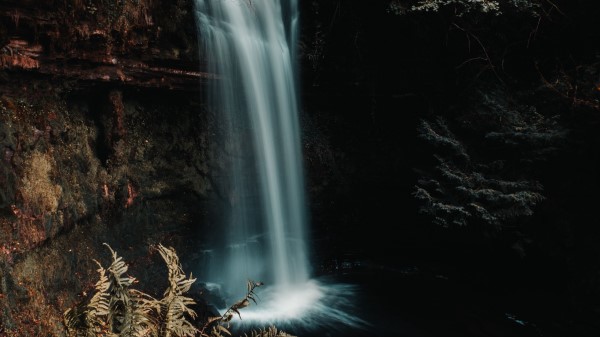 Waterfall Cliff Water D wallpaper