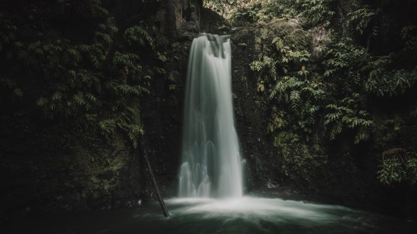 Waterfall Cliff Water E wallpaper
