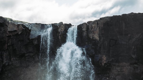 Waterfall Cliff Water H wallpaper
