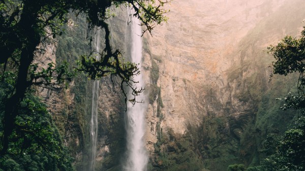 Waterfall Cliff Water wallpaper