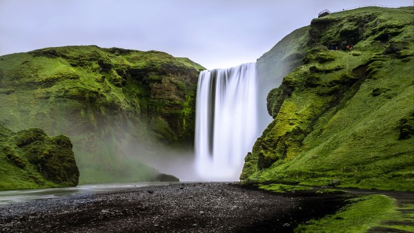 Waterfall Landscape Rocks wallpaper