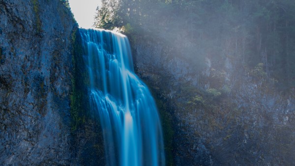 Waterfall Moss Stones Wallpaper
