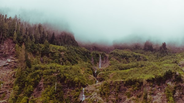 Waterfall Mountain Cliff wallpaper