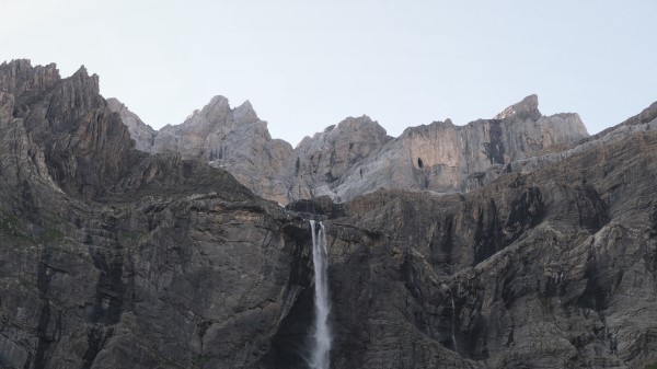 Waterfall Mountains Rocks Image wallpaper
