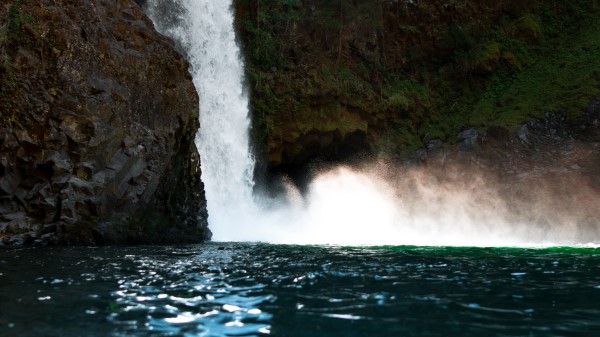 Waterfall Rock Cliff wallpaper