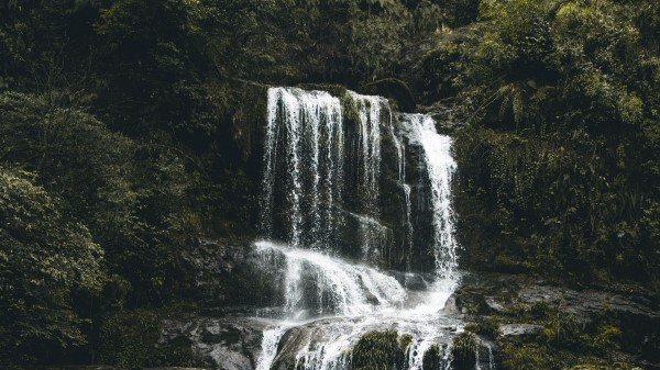 Waterfall Stones Flow  wallpaper