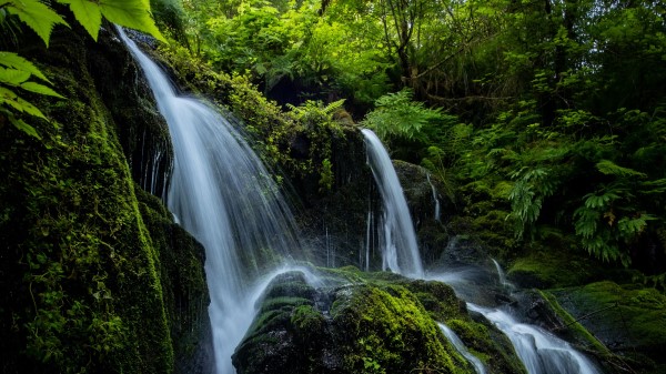 Waterfall Stones Stream H wallpaper