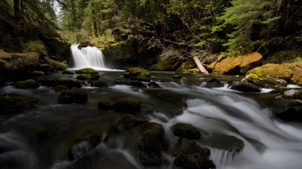 Waterfall Stones Stream wallpaper