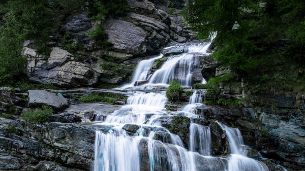 Waterfall Stones Water Hg wallpaper
