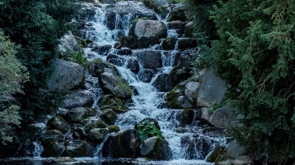 Waterfall Stones Water wallpaper