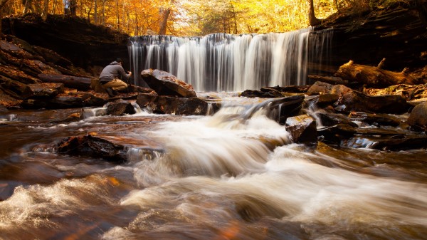 Waterfall Water Stones wallpaper