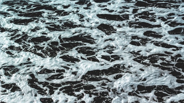 Waves Foam Sea Surface Wallpaper