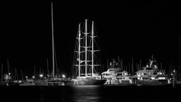 Ship Port Bw wallpaper