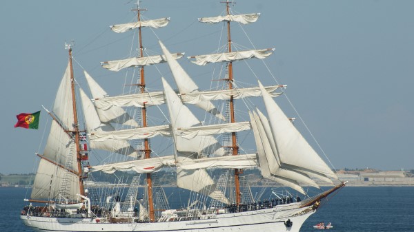 Ship Sea Sky Portuga wallpaper