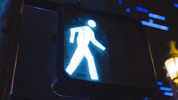Sign Pedestrian Crossing Neon wallpaper