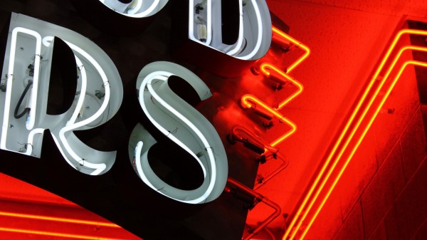 Signboard Letters Illumination Wallpaper