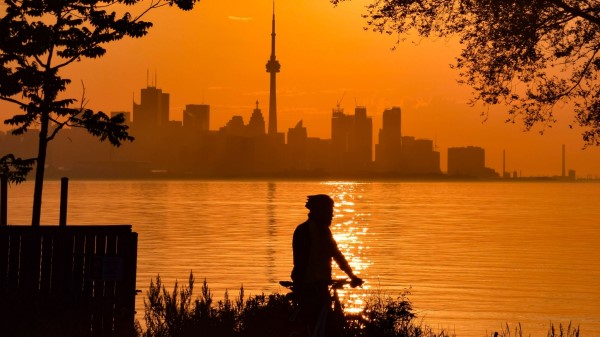 Silhouette City Buildings wallpaper