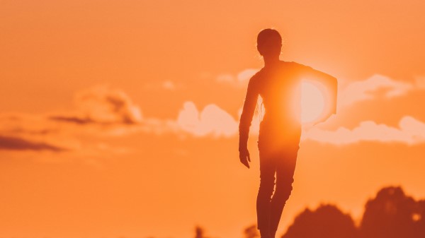 Silhouette Dark Sunset wallpaper
