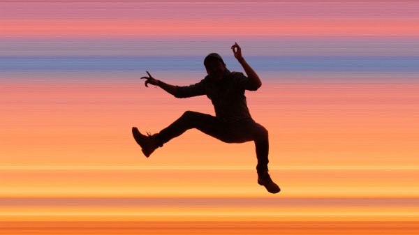 Silhouette Jump Dark wallpaper