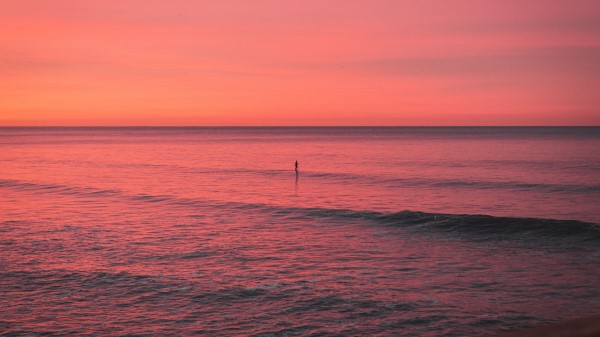 Silhouette Loneliness Water wallpaper