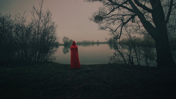 Silhouette Red Cloak Wallpaper