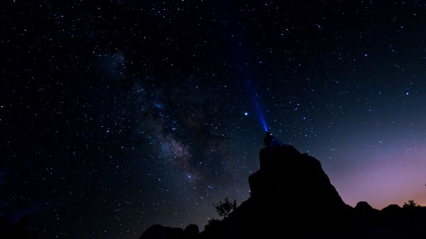 Silhouette Starry Sky Night wallpaper