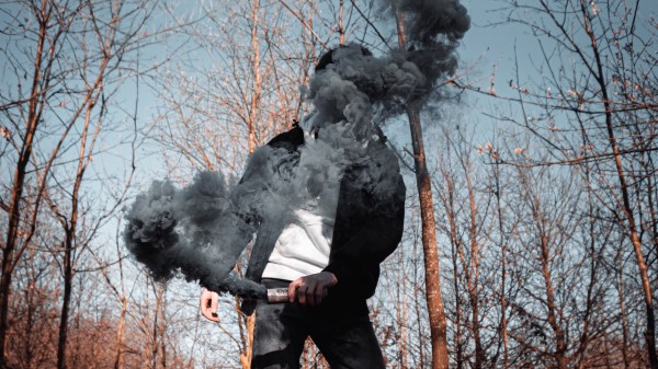 Smoke Bomb Sneakers Man Wallpaper