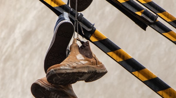 Sneakers Shoes Hang Wallpaper