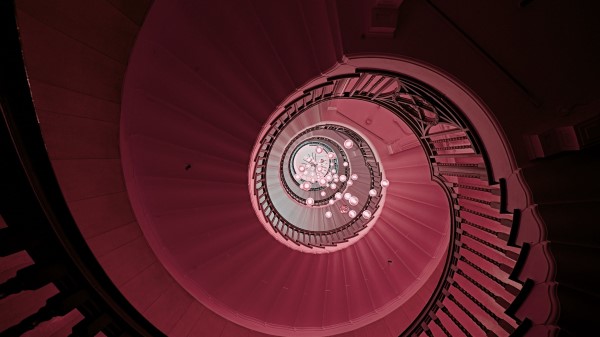 Staircase Spiral Chandelier wallpaper