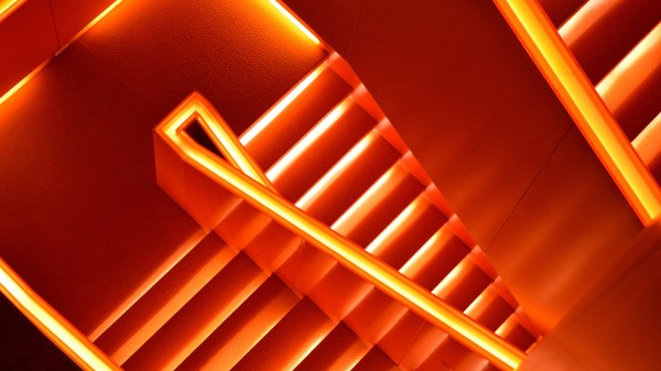 Stairs Neon Backlight wallpaper