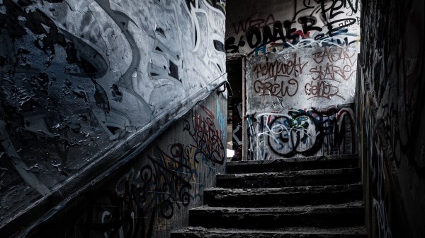 Steps Graffiti Dark wallpaper