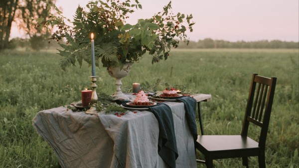 Table Chair Lawn wallpaper
