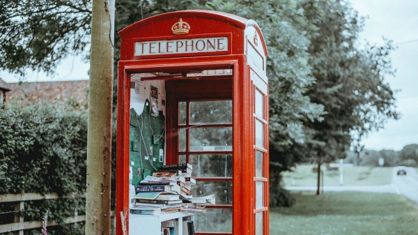 Telephone Booth Books Street wallpaper