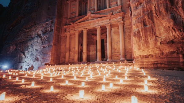 Temple Rock Candles Wallpaper