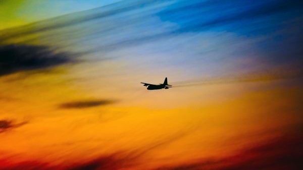 The Plane The Sky Colorful Wallpaper
