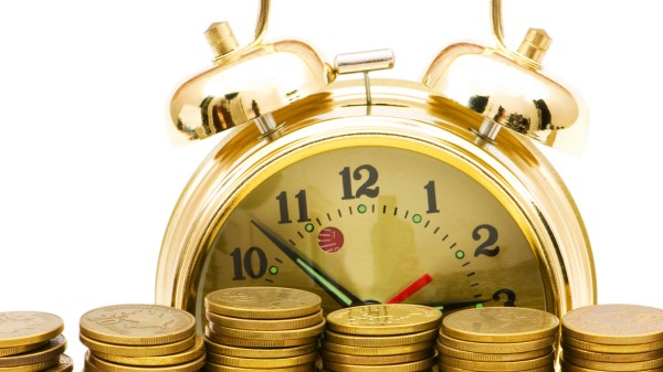 Time Money Coins White Backgroun wallpaper