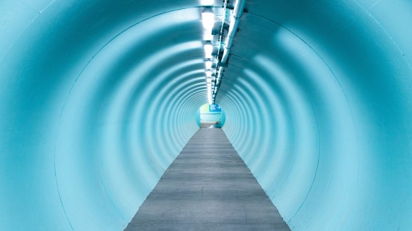 Tunnel Round Lamps wallpaper